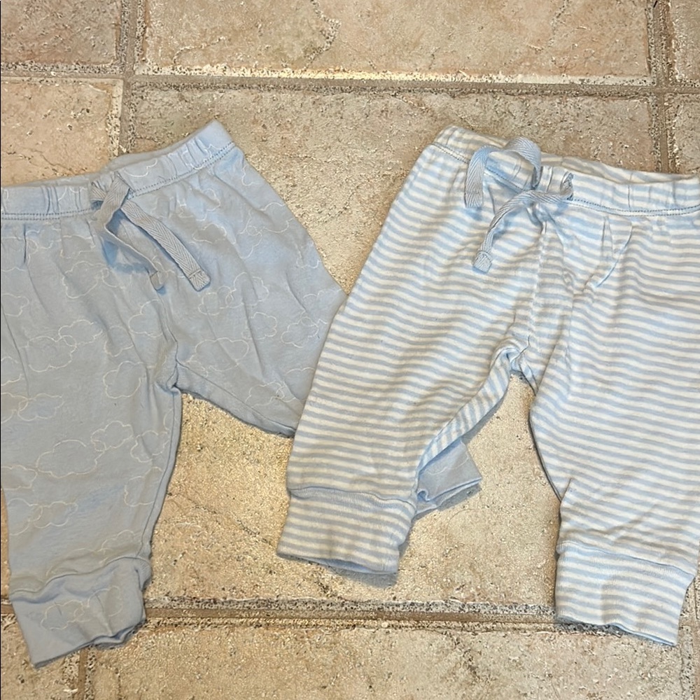 Baby Gap Baby Blue Cloud and Stripe Pants Set